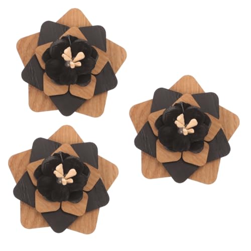 Flor en el ojal de madera pin para ropa mujer tela y ramillete masculino GALPADA para trajes