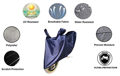 Image of All Weather Protection Scooty Cover for Activa 5G Large - Anti UV - Dustproof - Polyester Top of The Line Scooty Cover (Blue)