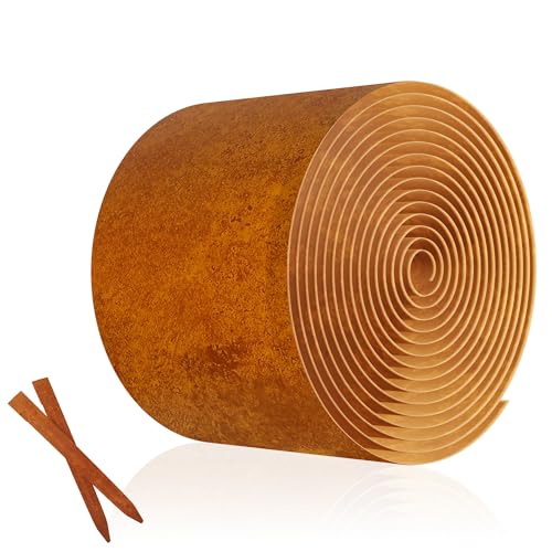 Metal Garden Landscape Edging with 8Pcs Stakes, 6