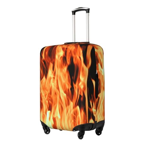 Fire Burning Campfire Luggage Cover for Suitcase, Suitcase Cover Protector Fit 25-28 Inch Luggage Travel Accessories, L2