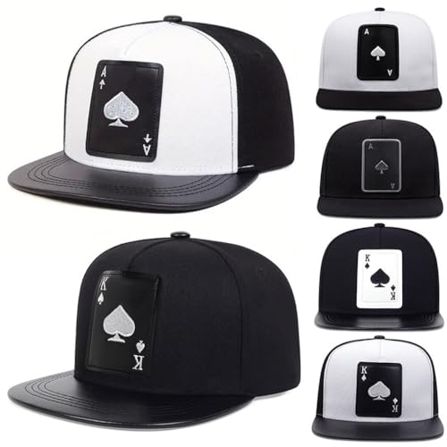 Image of Quanhaigou Snapback Hat for Men Women,Hip Hop Style Colorful Flat Bill Hats Teens Adjustable Baseball Cap