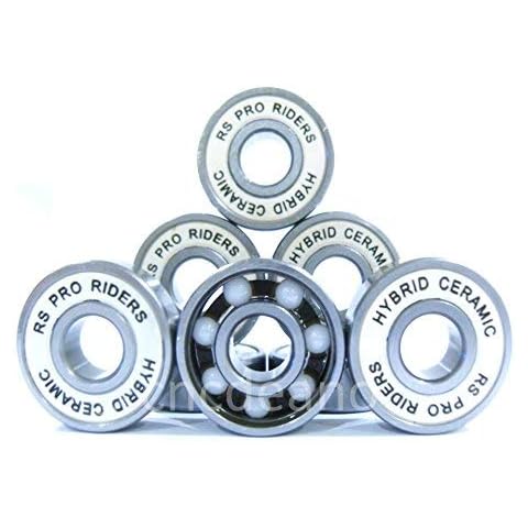 RS Pro Riders 16 X CERAMIC 627 2RS ABEC 9 (7x22x7mm) INLINE SKATE ROLLER HOCKEY DERBY WHEEL BEARINGS Cover