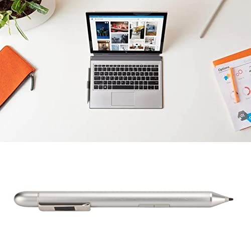 Aktiver Eingabestift für HP EliteBook x360 1030 G3, silber | kapazitiver Eingabestift Präzisionsspitze 2048 Druckempfindlichkeit Aluminiumlegierung HP Pro x2 612 G2 EliteBook x360 104