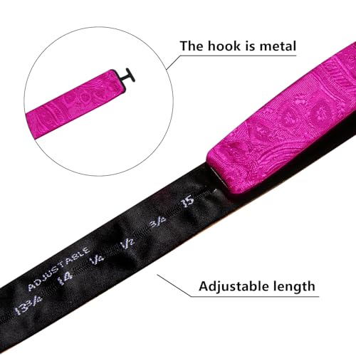 Image of Dubulle Self Tie Bow Ties and Lapel Pin for Men Paisley Solid Mens Bowtie and Handkerchief Cufflinks Set Wedding