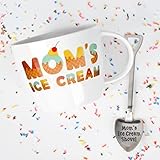Josephine on Caffeine Mom's Ice Cream Bowl & Spoon - Ideal Gift for Mom, Christmas or Birthday