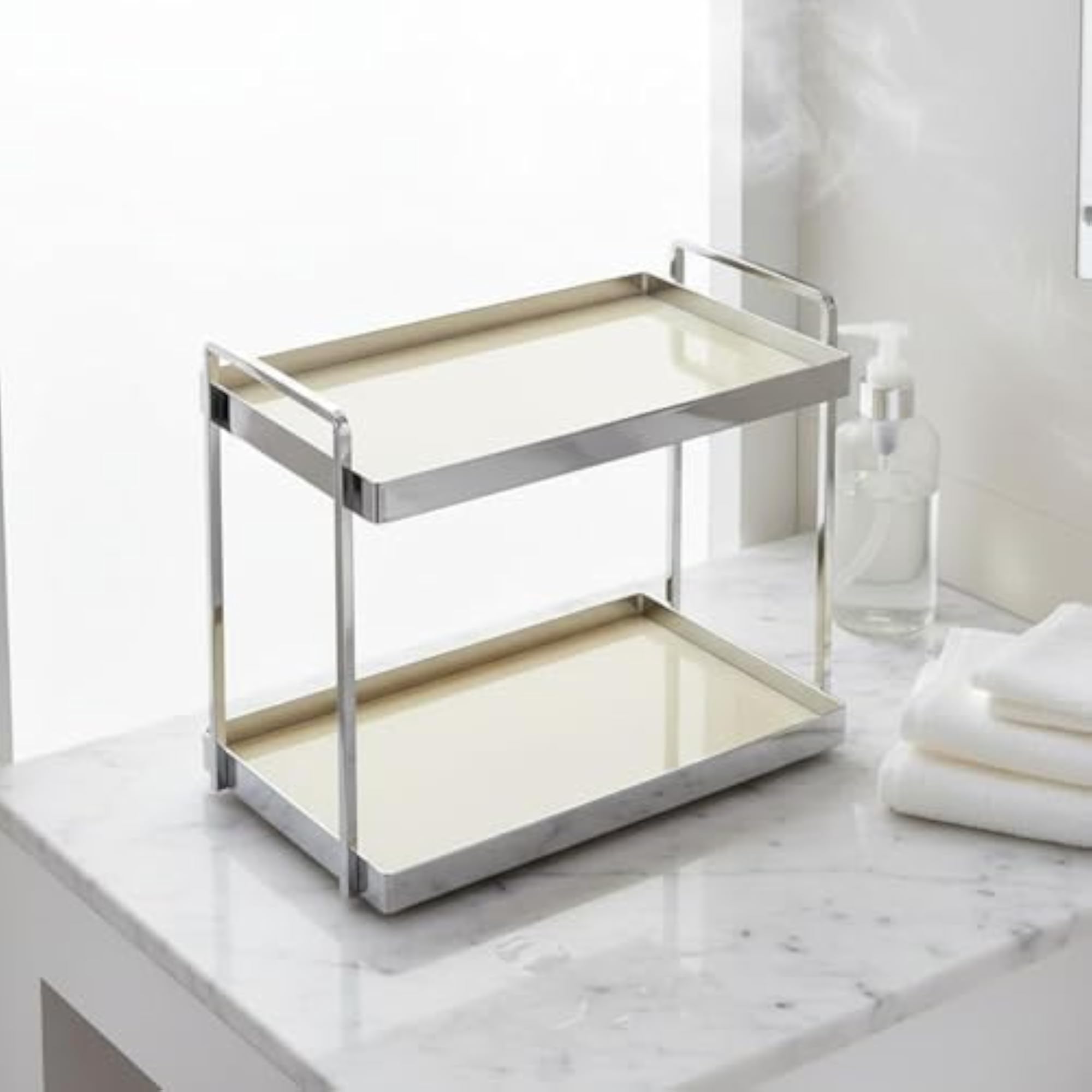 Double Layer Vanity Tray Multi-Purpose Organizer