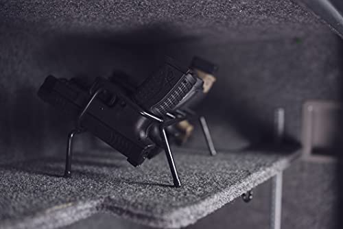 Lockdown 4 Handgun Rack With Vinyl Coating For Gun Vault Organization, Storage And Security, Black #TOP3