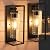 AMUMO Craly 14" H Outdoor Wall Sconce, Outdoor Lantern Exterior Waterproof with Clear Seeded Glass Shade, Anti-Rust, Black, Porch Lights Fixtures for Patio Front Door Entryway 2 Pack