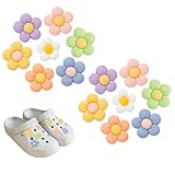BLNC 14 Stück Gänseblümchen-Krokodil-Charms – süße Schuhdekorationen für Mädchen (7 Farben)