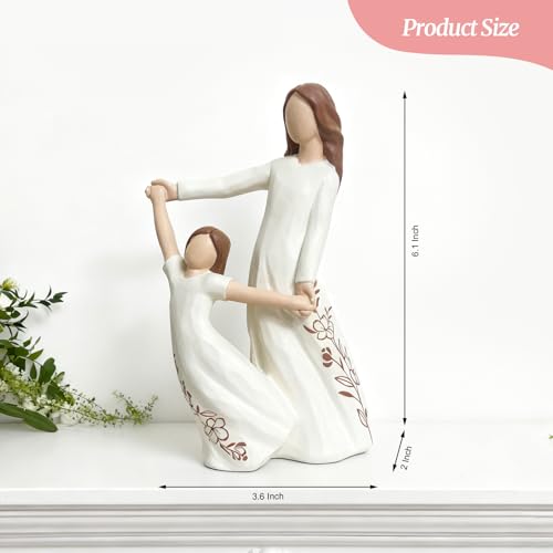 Figura madre e hija de resina 6 pulgadas miniatura 4
