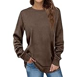 PTLLEND Vintage T-Shirt Damen Oberteil Damen Elegant Spitze Women Corduroy Button Down Casual Shirt Jacket Long Sleeve Boyfriend Blouses Tops Blusen Tuniken Langarmshirts T-Shirts Tops