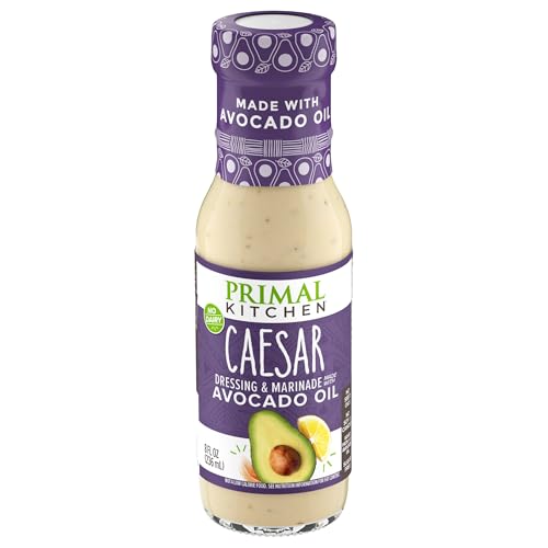 Primal Kitchen Caesar Salad Dressing & Marinade made with Avocado Oil, Whole30 Approved, Paleo Friendly, and Keto Certified, 8 Fluid Ounces