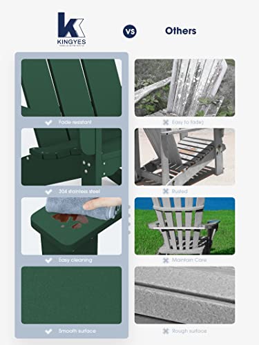 Kingyes Rocking Adirondack Chair, Modern Adirondack Rocker- Green #TOP5