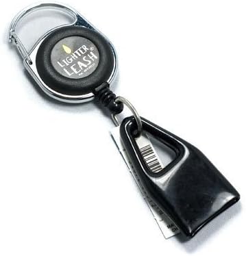Premium Lighter Leash Retractable Keychain Clip (Black)