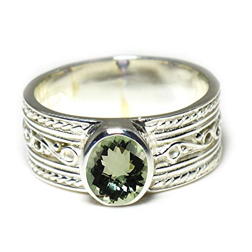 Image of 55Carat Choose Your Color Genuine Gemstone Sterling Silver Ring Band Vintage Handmade Jewelry Sizes 5-12