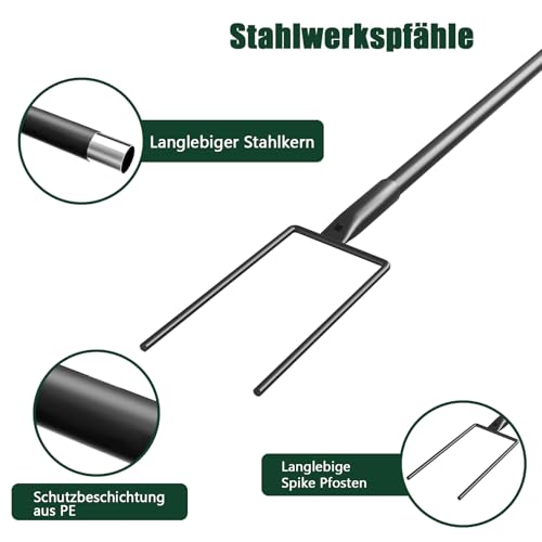 SUNYRISY Hühnerzaun Geflügelnetz Gartenzaun, 50m x 100cm Mobiler Hundezaun Weidezaun Steckzaun Begrenzungszaun Zchafzaun Fence für Garten, Nylon Material