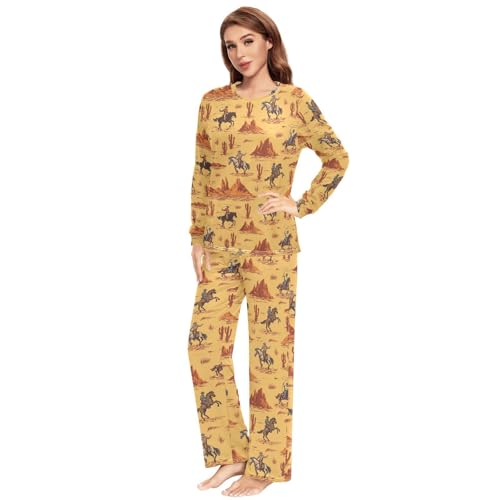 Pajama Sets for Men's & Women's Monkey Cartoon Long Sleeve Pjs Matching Loungewear 5