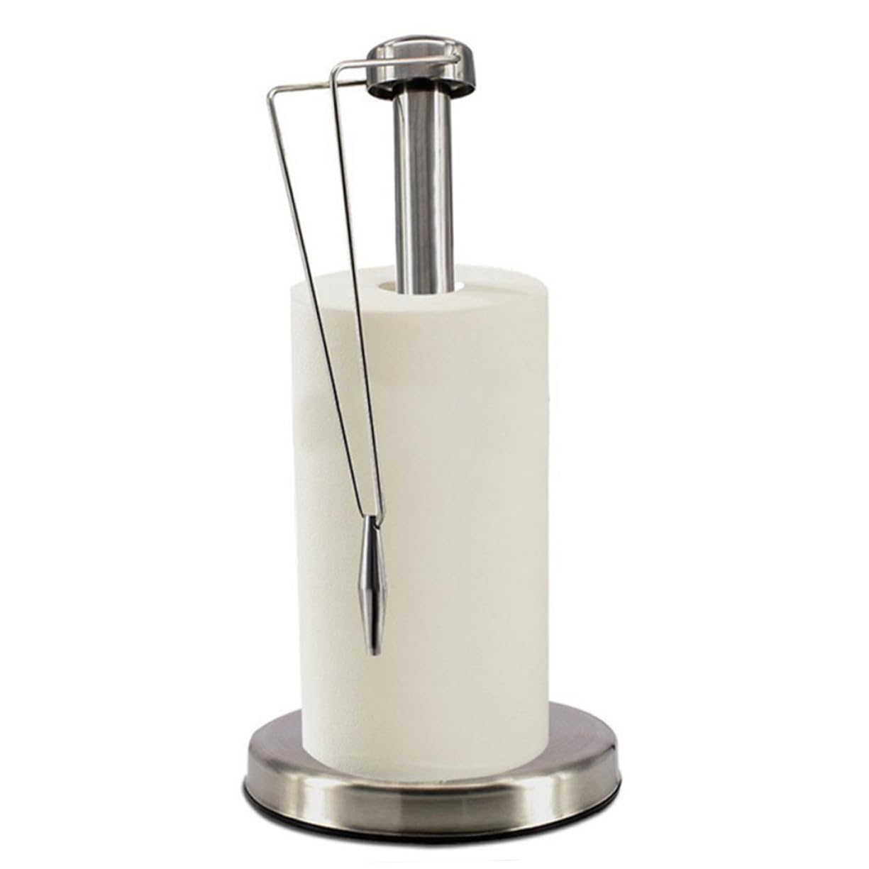 Portarrollos Vertical para Papel de Cocina de Acero Inoxidable Plata