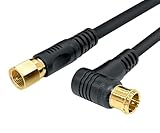 フジパーツ 4K8K BS CS CATV 地上デジタル放送対応 S4CFB アンテナケーブル 0.3m S4CFB 同軸ケーブル 0.3m L型プラグ (プッシュ式) - F型接栓（ねじ式) ブラック/FBT-503/0.3ｍ