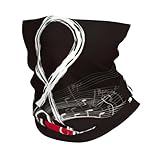 Máscara facial con estampado de símbolos musicales para clima frío, bufanda a prueba de viento, calentador de cuello de invierno para hombres y mujeres