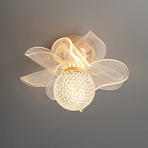 Plafonnier fleurs acryliques nordique grand angle de diffusion pour éclairage intérieur