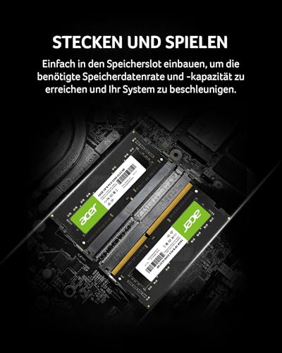 Image of Acer SD100 16GB RAM DDR4 (1x16GB) Laptop Ram 3200 MHz SODIMM PC4-2500 CL22 Memory 1.2v - BL.9BWWA.214