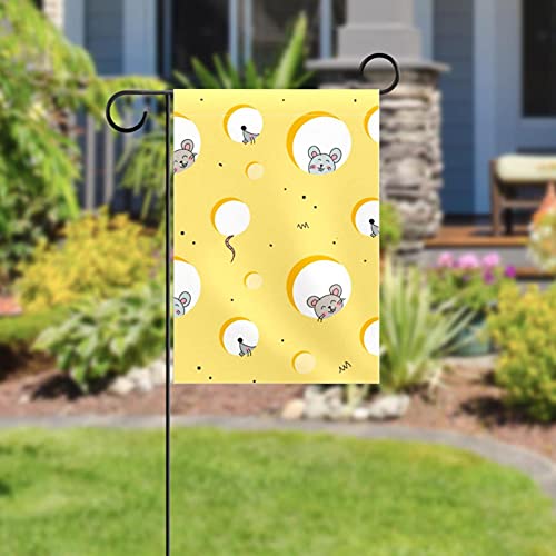 Drapeau de bienvenue chat et souris déco de jardin double face - 5