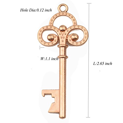 image for Makhry 50pcs Wedding Favors Skeleton Key Bottle Openers Wedding Guest 