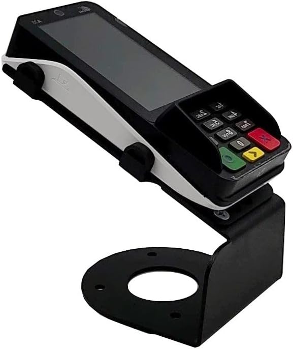 PAX A35 4" Fixed Stand Fixed and Angled Metal Terminal Stand, Screw-in or Adhesive, Black