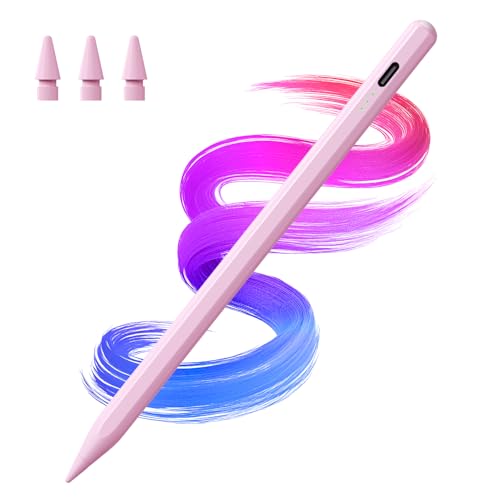 Hastraith Stylus Pen for iPad(2018-2026)-2X Faster Charge with Tilt Sensitivity & Palm Rejection for iPad 11/10/9/8/7/6th Gen Air 5/4/3/M4/M3/M2 Pro 13/12.9/11/M4 Mini 7/6/5th Pink