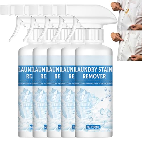 Środek do usuwania plam bez uszkadzania tkanin, spray do czyszczenia na sucho ubrań, spray do usuwania plam do prania, spray bez uszkadzania tkanin (5 szt.)