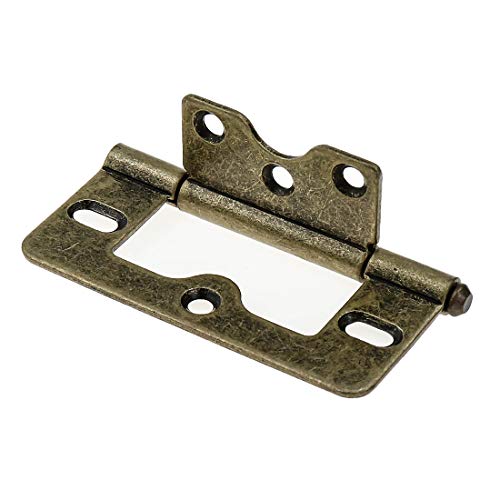 Lc Lictop 3 Inches Non-Mortise Door Hinges Antique Bronze Butterfly Door Hinges 2Pcs #TOP2