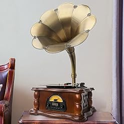 DISHENGZHEN Tourne-Disque, Tourne-Disque Vintage 3 Vitesses 33/45/78 TR/Min avec Radio FM USB Bluetooth pour décor de… - Les Beatles, Paul McCartney, John Lennon, RIngo Starr, George Harrison DISHENGZHEN Tourne-Disque, Tourne-Disque Vintage 3 Vitesses 33/45/78 TR/Min avec Radio FM USB Bluetooth pour décor de… – Image 3
