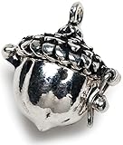 Darice Prayer Box Metal Charm 1/Pkg-Antique Silver Acorn
