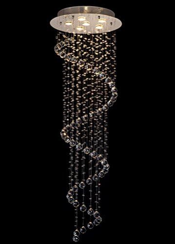 Crystal Spiral Rain Drop Chandelier of Ella Fashionยฎ