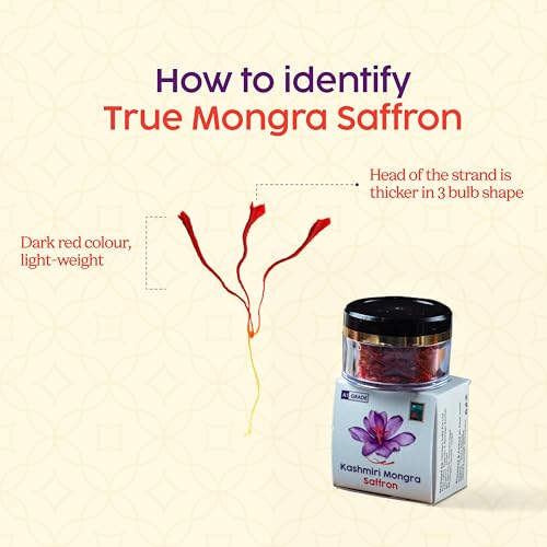 Image of My Pahadi Dukan Kashmiri Mongra Saffron 10g, A++ Grade Pure Kesar, Handpicked, Deep Crimson Color & Strong Aroma, Natural Saffron for Cooking, Pregnancy, Rituals & Wellness Lab Tested