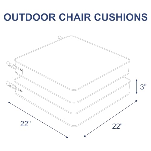 Melody Elephant Outdoor Chair Cushions 22x22x3 Inch, Patio Seat Cushion Furniture Swing Set of 2, Water Repellent Chairs Wicker Cushion Pads with Couch Sofa in Garden, Pretty Paisley by Melody Elephant - Image 2