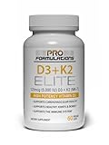 Pro Formulations MD D3 + K2 Elite – Vitamin D3 + Vitamin K2 – 60 Day Supply – High-Potency, Bioavailable MK-7