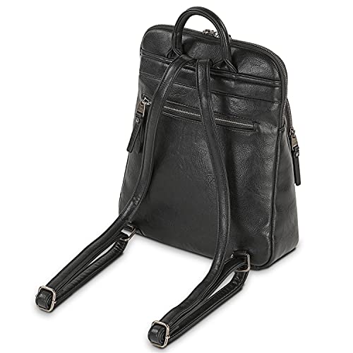 Lois - Mochila Mujer Mochilas Mujer Casual Moda de Marca LOIS Bolso Mochila Mujer Casual Cierre Cremallera y Asa y Tiras Ajustables. Bolso para iPad 310723, Color Negro