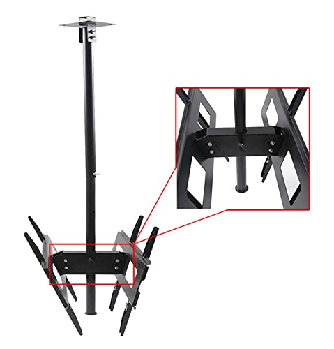 Support TV plafond double écran 30-65 pouces télescopique orientable 360 - 6