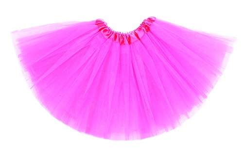 Anleolife 12'' Girl Tutu Skirt Party Tutus Pure Color (hot Pink)