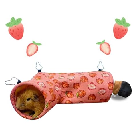 LYART Guinea Pig Rat Ferret Hammock and Warm Bed Small Pet Hideout Tunnel Cave Hanging Bunkbed Hammock Cage Toy for Hamster Sugar Glider Squirrel (2.Corner Tunnel) Cover