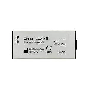 GlucoHEXIAL MWD14018 for Blood Glucose Meter 3.7V Lithium Battery