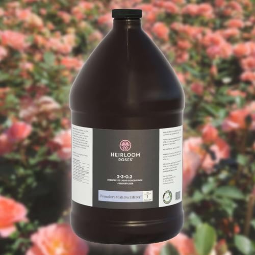 Heirloom Roses Founder&rsquo;s Fish Fertilizer, Plant Food for Plants, Organic Liquid Emulsion Fertilizer, Garden Fertilizers for Rose Flower and Tomato Outdoor Gardening, 128 Fl Ounces, Pack of 1
