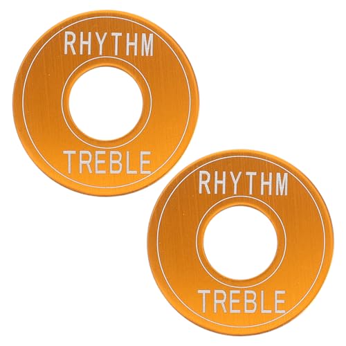 VICASKY 2個ゴールドギタートグルスイッチワッシャーリングガスケットメタルエレキギタートグルスイッチワッ レートリズムトレブルリングパーツリズムとトレブル調整用