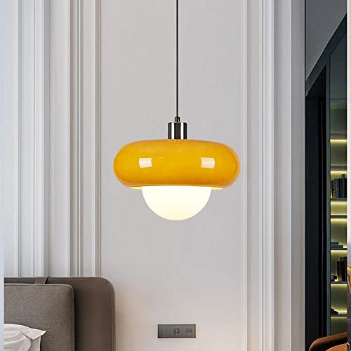 Suspension blanche avec plafonnier en bronze et verre de lait