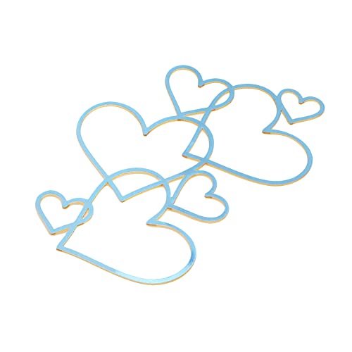 Hevstil 10Pcs Gold And Silver Heart Cake Toppers Hollow Heart Cupcake Toppers Colorful Cake Decoration For Birthday Party Christmas Wedding Anniversary Cake Decor #TOP3