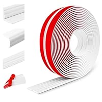 Flexible Zierleisten selbstklebend Kantenschutz Wand Winkelleiste Weichsockelleiste für Wände Böden Eckenschutz (20mm×3m, Weiß)