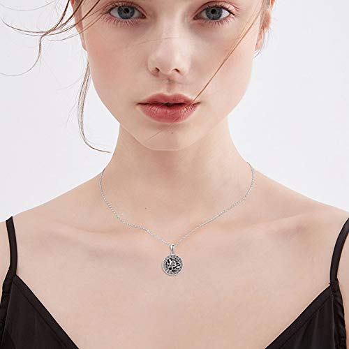 Locket Necklace For Women Girls, Rose Flower Locket Necklace That Holds Pictures S925 Sterling Silver "Always In My Heart" Rose Vintage Oxidized Photo Locket Memory Jewelry Gift For Birthday Christmas #TOP3