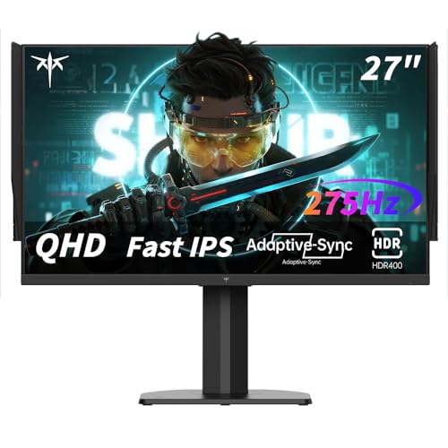 KTC 27Inch Gaming Monitor, QHD 1440P, 240Hz, Black, H27E8